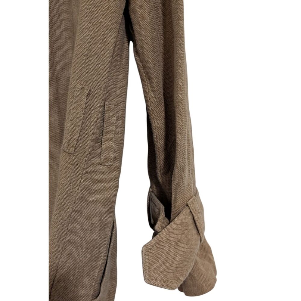 ​Zara Women's Two-Tone 100% Linen Oversized Trench Coat Size M - Picture 6 of 10